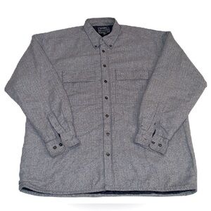 Custom National Outfitters XL Lined Shirt Insulated Quilted Shacket Jacket Grey